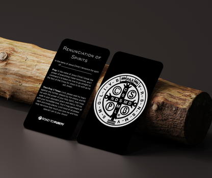 Renunciation of Spirits Holy Card - PREMIUM METAL