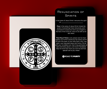 Renunciation of Spirits Holy Card - PREMIUM METAL