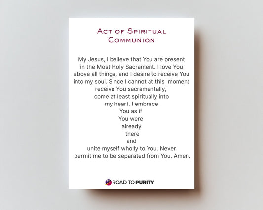 Act of Spiritual Communion - Holy Card