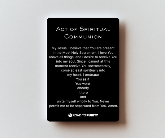 Spiritual Communion Holy Card - PREMIUM METAL