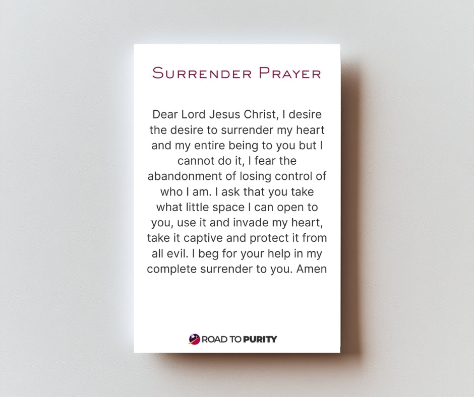 Surrender Prayer - Holy Card original image 2