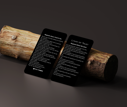 Litany of Trust Holy Card - PREMIUM METAL