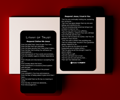 Litany of Trust Holy Card - PREMIUM METAL