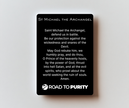 St. Michael the Archangel Holy Card - PREMIUM METAL