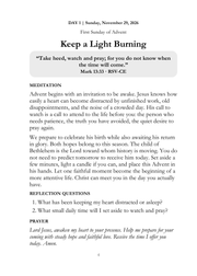 A Heart Made Ready interior page 4: First Sunday of Advent: Keep a Light Burning