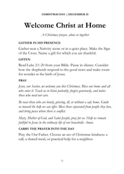 A Heart Made Ready interior page 36: Christmas prayer: Welcome Christ at Home