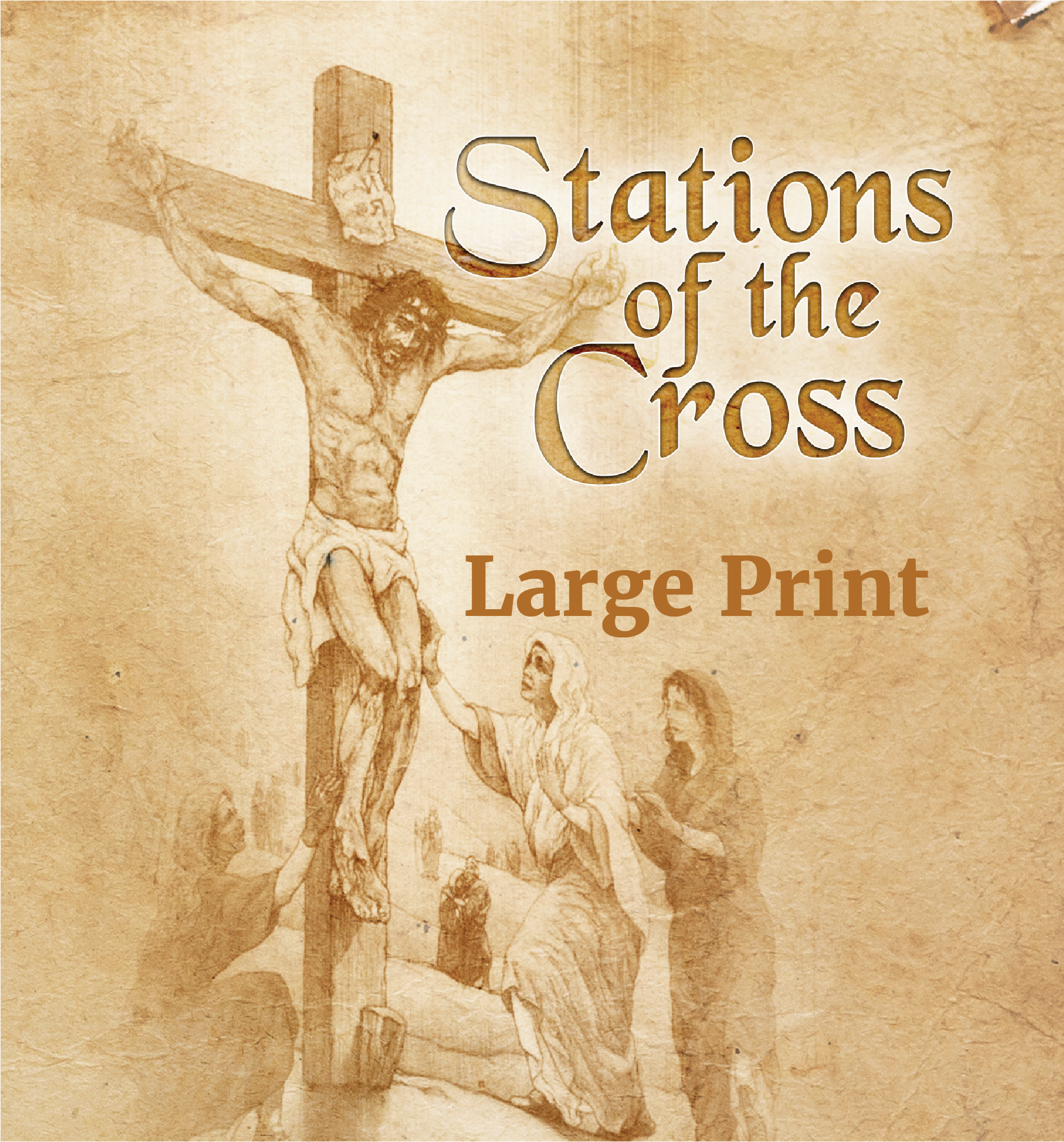 Stations of the Cross 36pg booklet  LARGE PRINT (15% off through February 10th!)