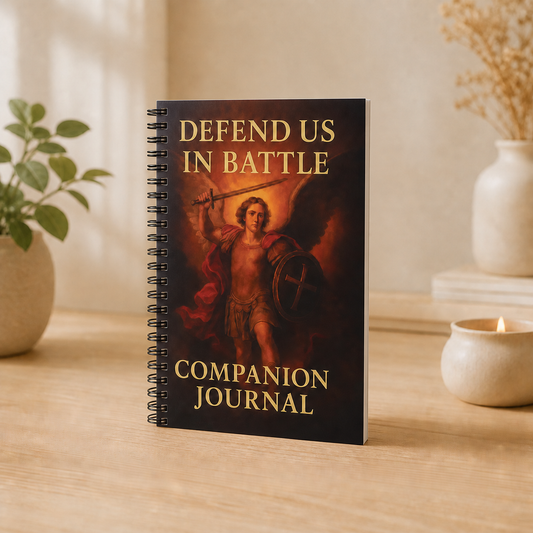 defend-us-companion-journal — standing home mockup