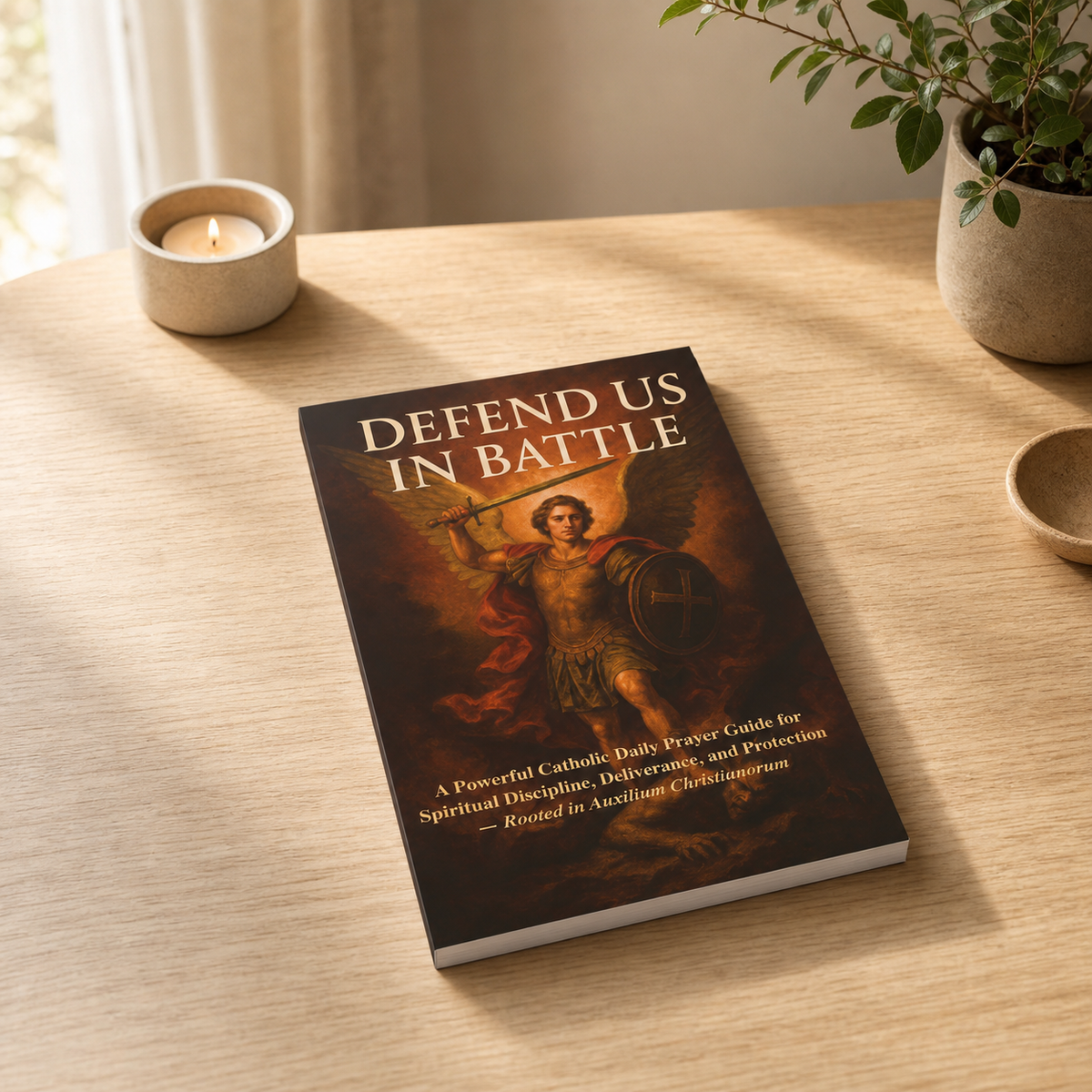 defend-us-in-battle — flat table mockup