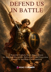 Defend Us in Battle third edition original St. Michael cover - Road to Purity