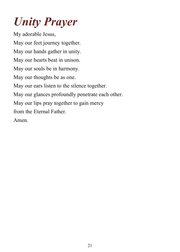 Defend Us in Battle third edition — unity prayer text page preview