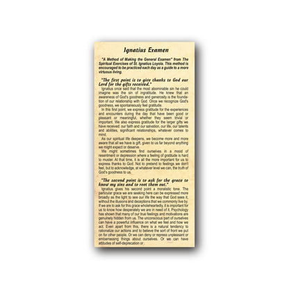 Detailed Examination of Conscience - Prayer Card — back