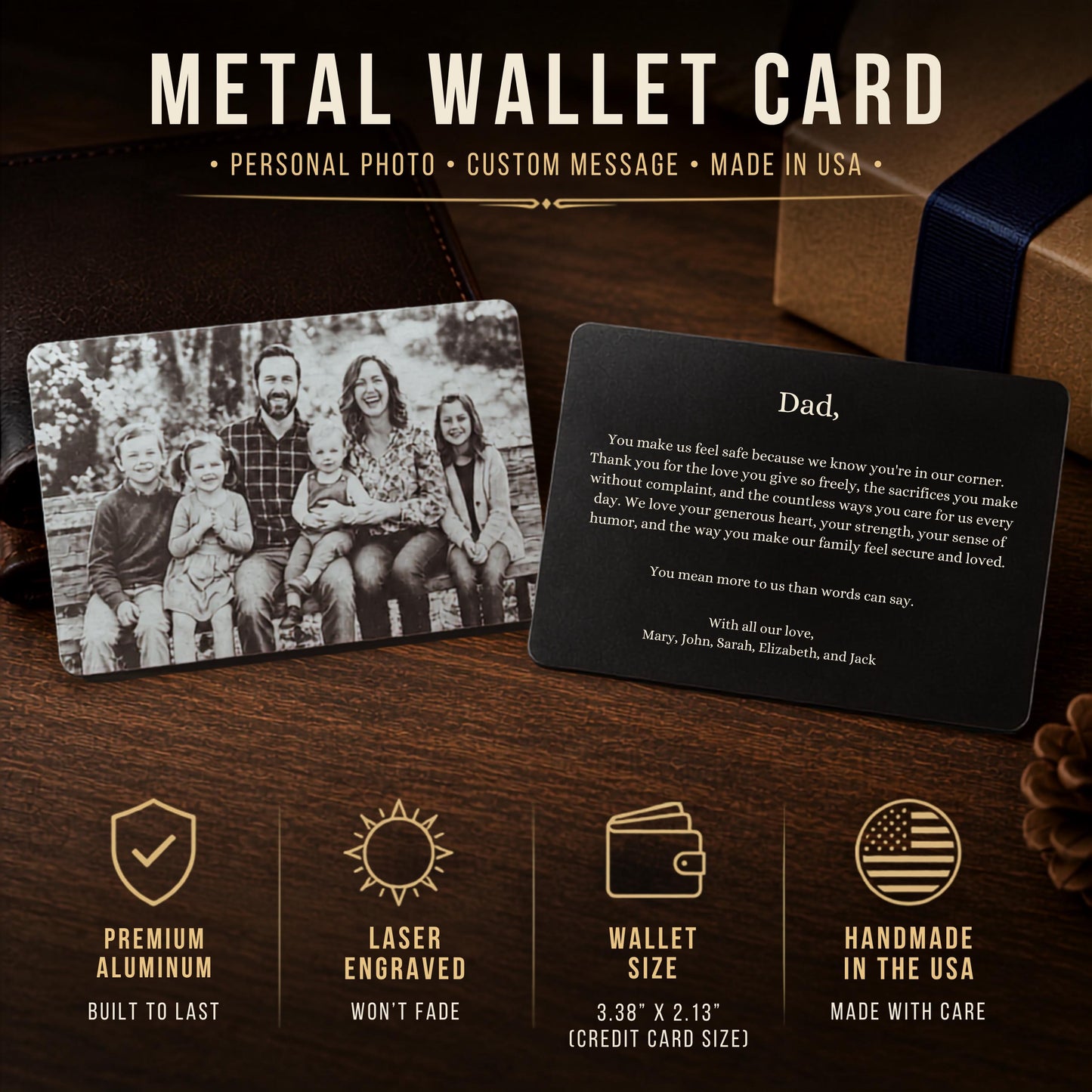Custom Family Photo Wallet Card