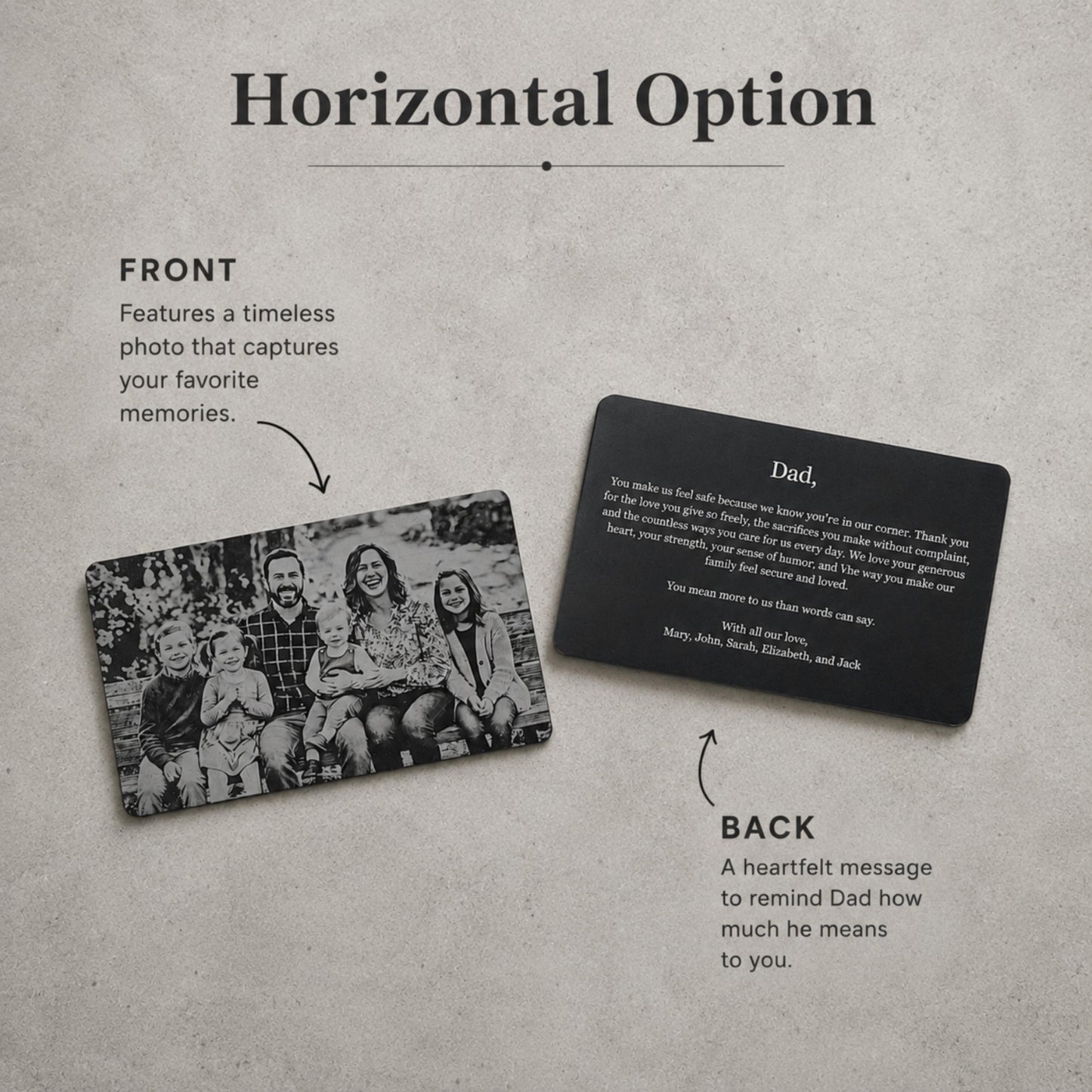 Custom Family Photo Wallet Card