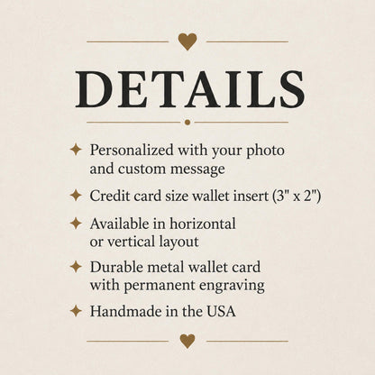 Custom Family Photo Wallet Card