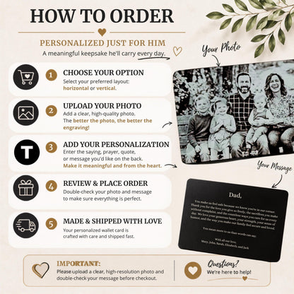 Custom Family Photo Wallet Card
