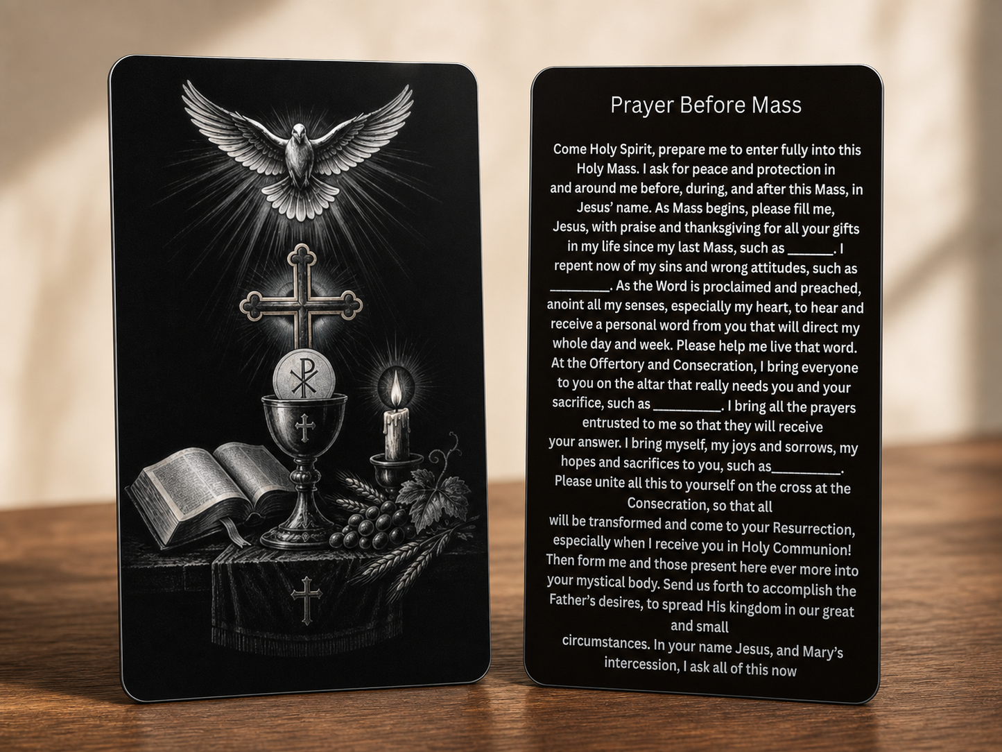 Confession & Mass Toolkit - 7 Premium Metal Holy Cards