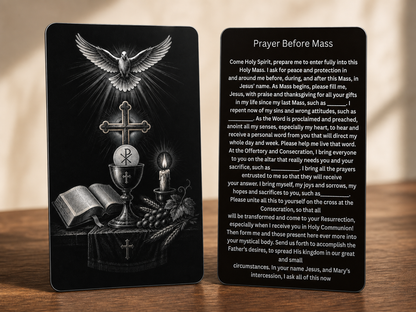 Confession & Mass Toolkit - 7 Premium Metal Holy Cards