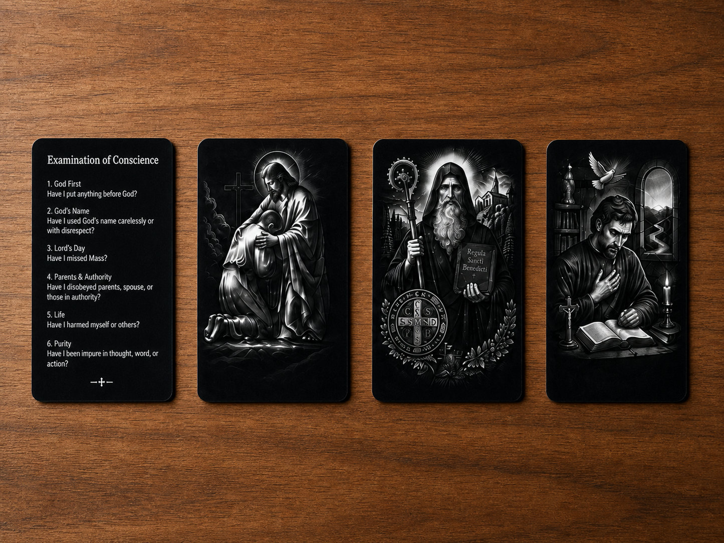 Confession & Mass Toolkit - 7 Premium Metal Holy Cards
