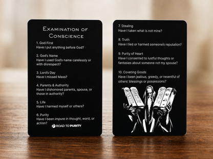 Confession & Mass Toolkit - 7 Premium Metal Holy Cards