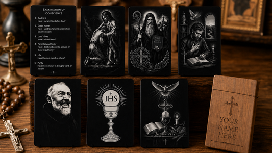 Confession & Mass Toolkit - 7 Premium Metal Holy Cards