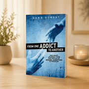 From One Addict to Another — standing home mockup