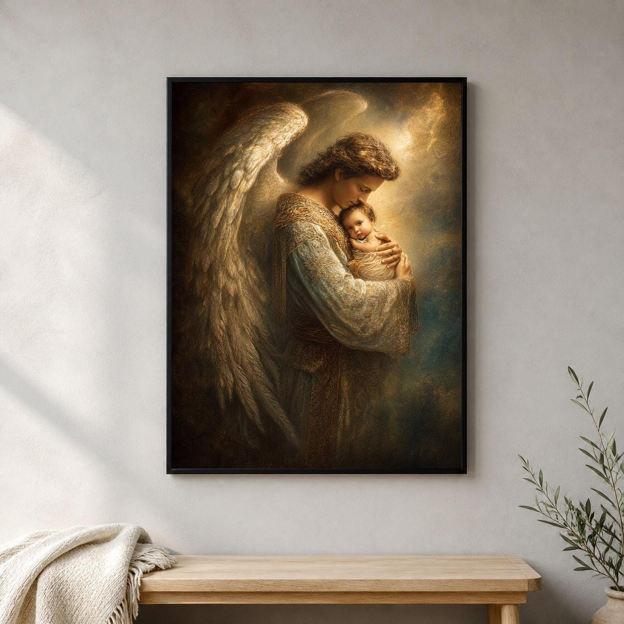 Guardian Angel Prayer for Parents Catholic art print