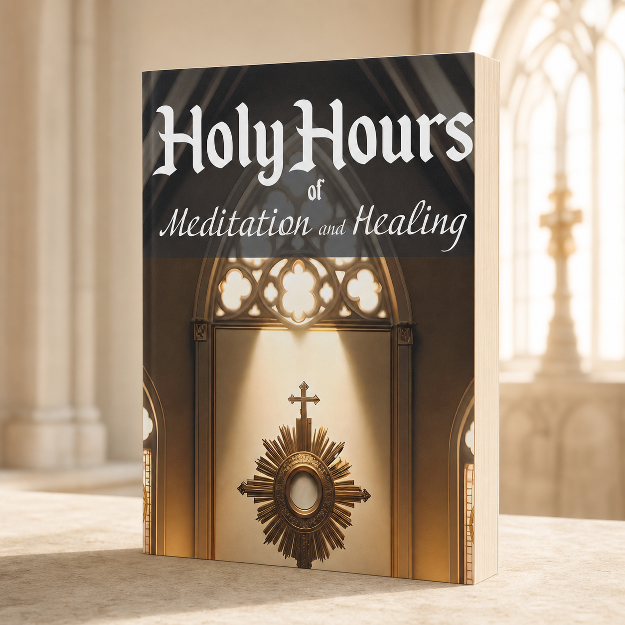 Holy Hours of Meditation and Healing paperback book mockup