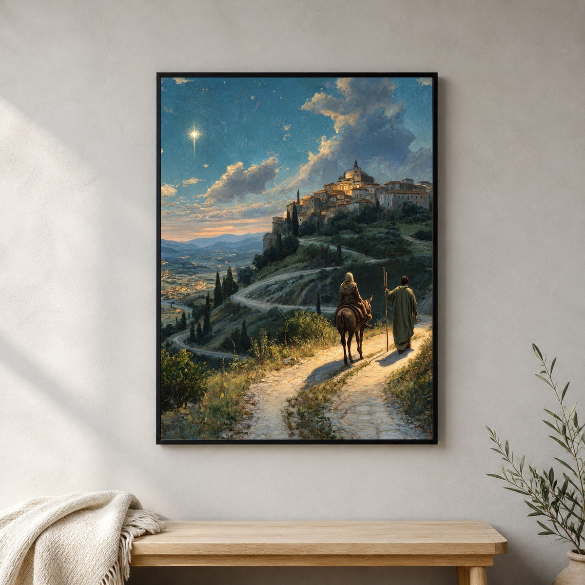 Journey to Bethlehem Catholic Art Print 1
