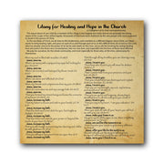 Litany for Healing and Hope in the Church - Prayer Card / 3" x 6" folded — inside