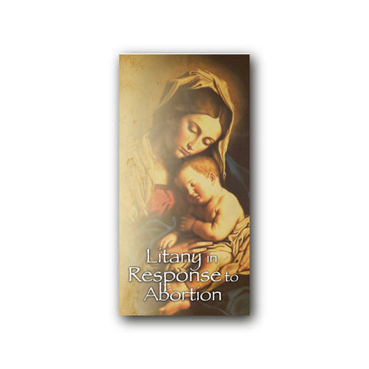 Litany in Response to Abortion  - Prayer Card / 3" x 6" folded — front