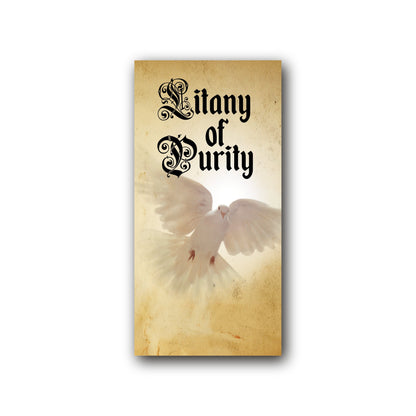 Litany of Purity - Prayer Card / 3" x 6" folded (w/Imprimatur) — front