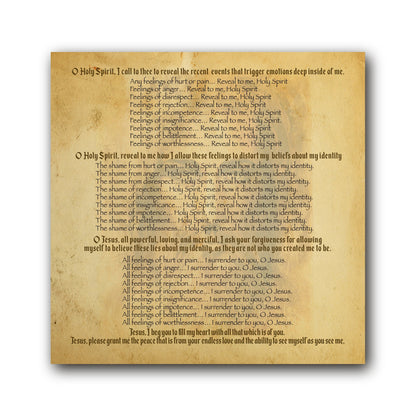 Litany of Purity - Prayer Card / 3" x 6" folded (w/Imprimatur) — inside