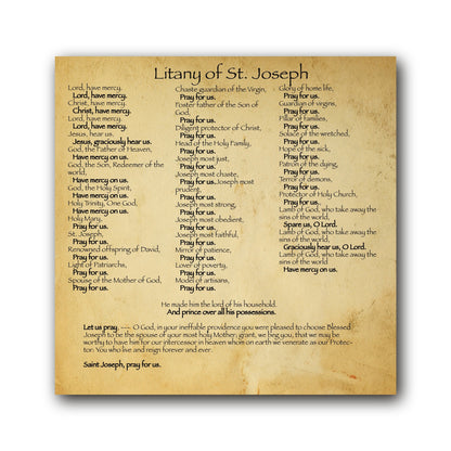 Litany of Saint Joseph - Prayer Card / 3" x 6" folded — inside