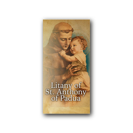 Litany of St Anthony of Padua  - Prayer Card / 3" x 6" folded — front