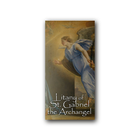 Litany of St Gabriel the Archangel  - Prayer Card / 3" x 6" folded — front