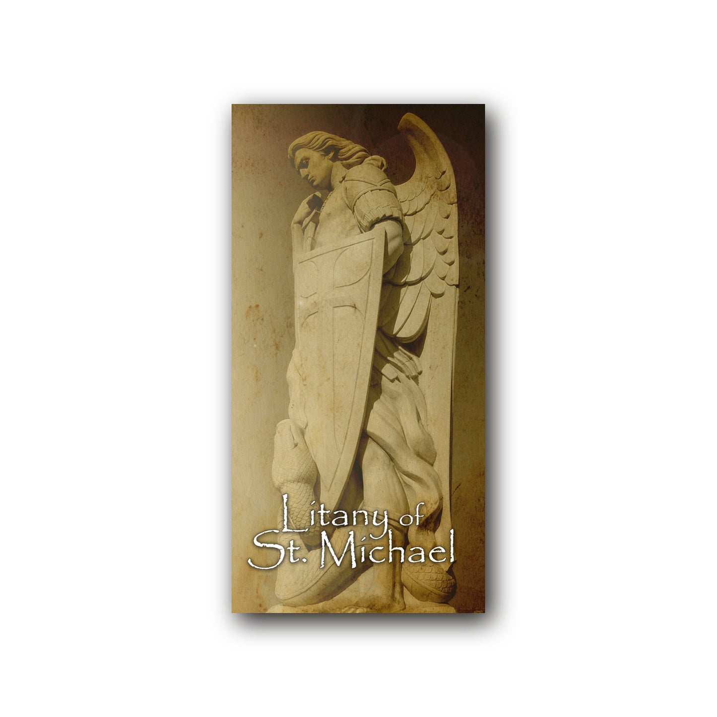 Litany of St Michael  - Prayer Card / 3" x 6" folded — front
