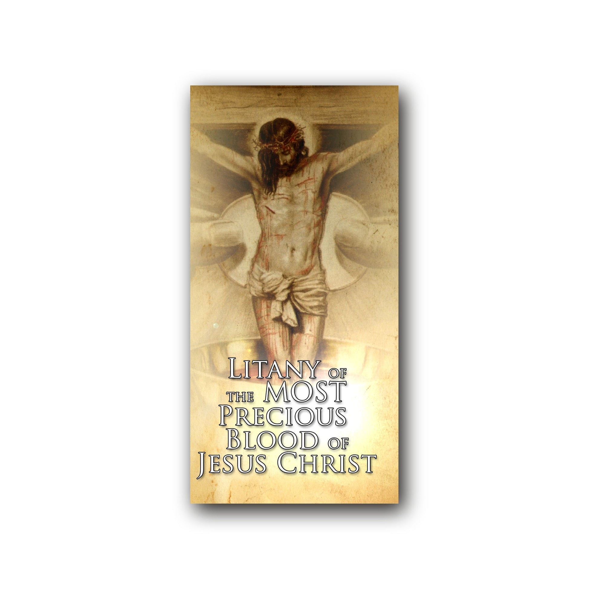 Litany of the Most Precious Blood of Jesus Christ - Prayer Card / 3" x 6" folded — front