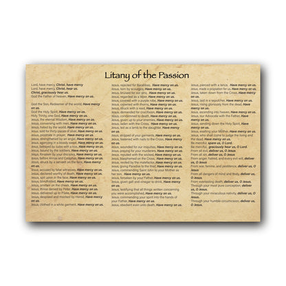 Litany of the Passion  - Prayer Card / 3" x 6" folded — inside