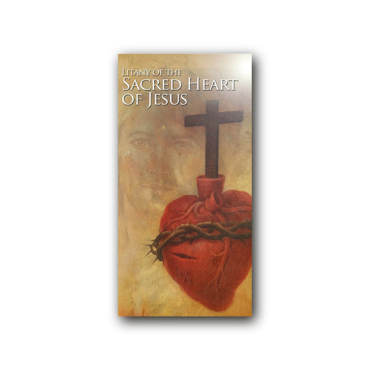Litany of the Sacred Heart of Jesus - Prayer Card / 3" x 6" folded — front