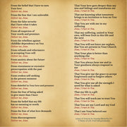 Litany of Trust prayer card — inside
