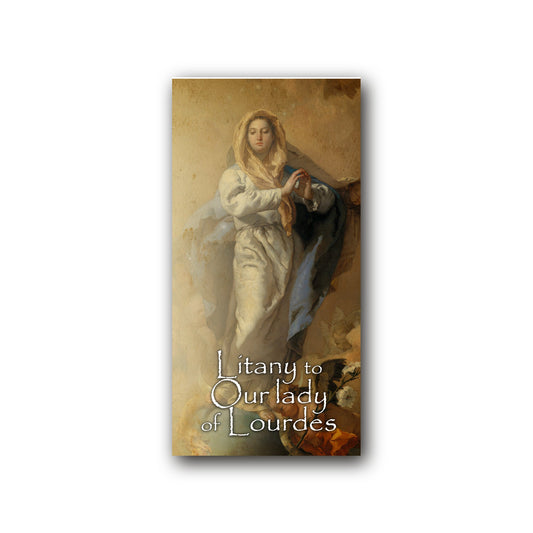 Litany to Our Lady of Lourdes  - Prayer Card / 3" x 6" folded — front