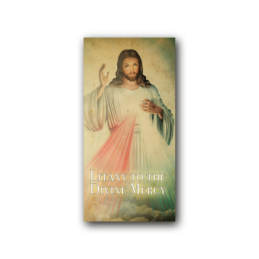 Litany to the Divine Mercy  - Prayer Card / 3" x 6" folded — front