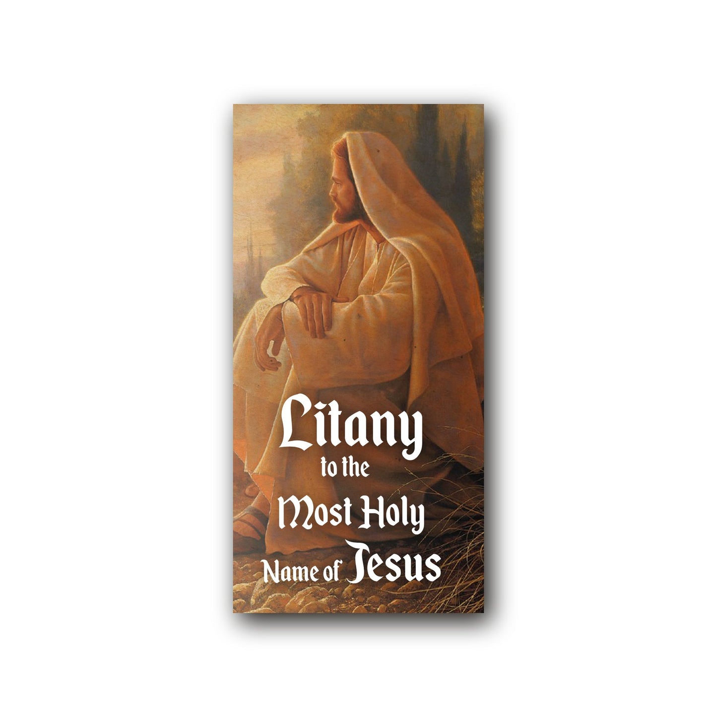 Litany to the Most Holy Name of Jesus  - Prayer Card / 3" x 6" folded — front