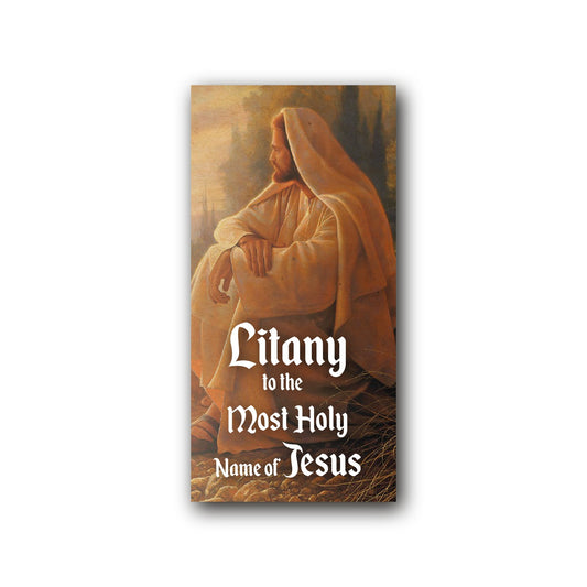 Litany to the Most Holy Name of Jesus  - Prayer Card / 3" x 6" folded — front