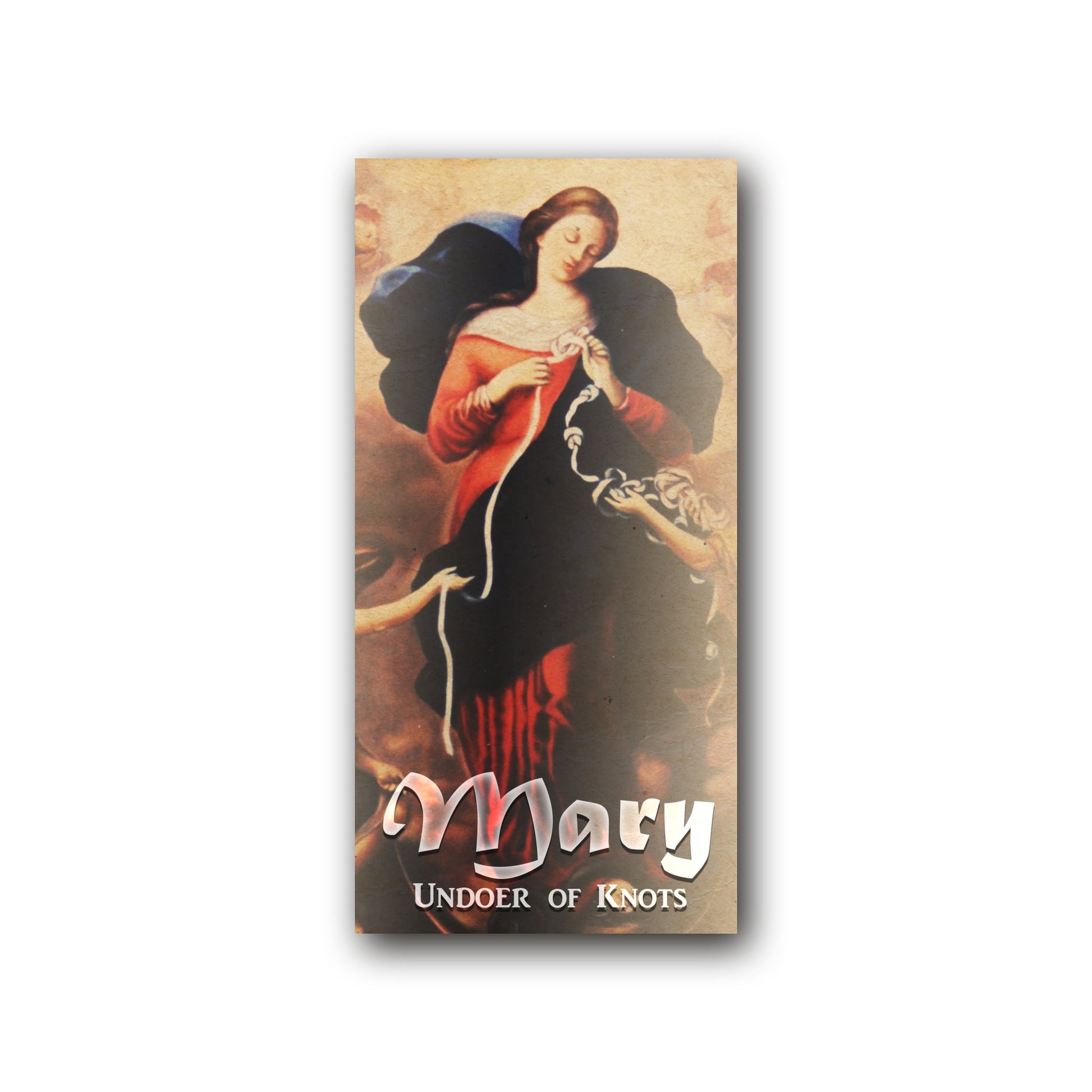 Mary Undoer of Knots novena  - Prayer Card / 3" x 6" folded — front