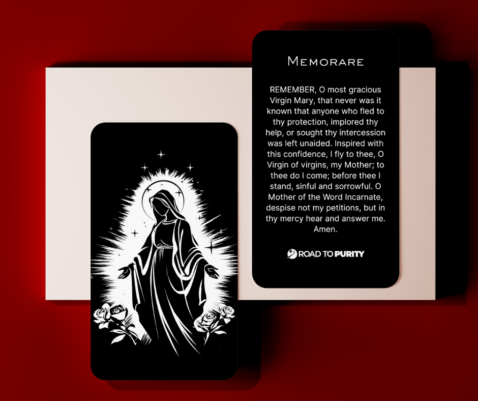 Memorare Holy Card - PREMIUM METAL
