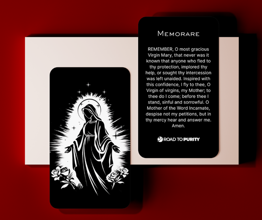 Memorare Holy Card - PREMIUM METAL