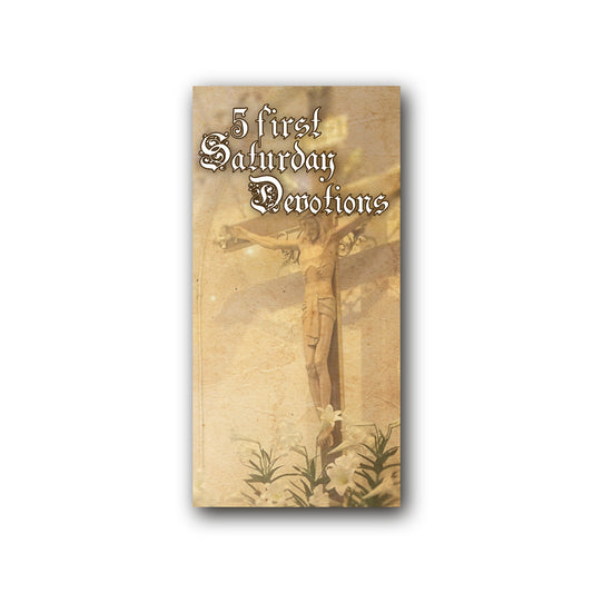 NEW! 5 First Saturday Devotions - Prayer Card / 3" x 6" folded — front