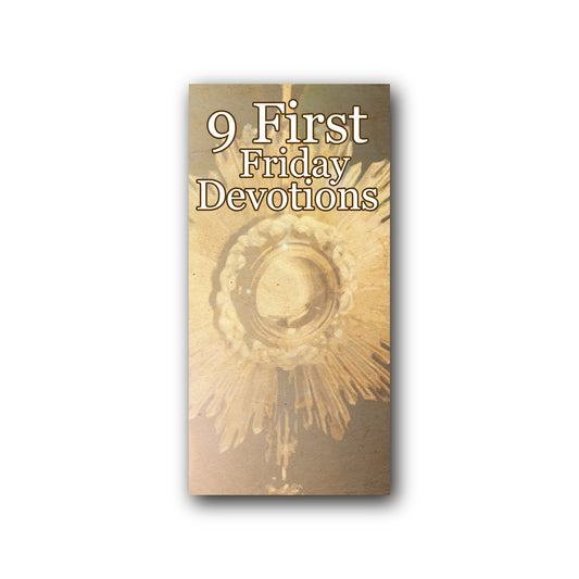 NEW! 9 First Friday Devotions - Prayer Card / 3" x 6" folded — front